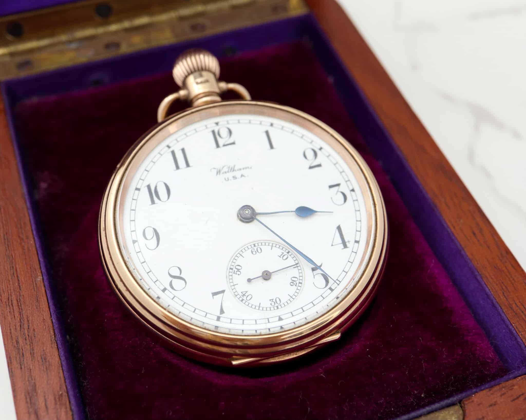 9ct Gold Waltham Pocket Watch dated 1926 Aladdins Cave Jewellery