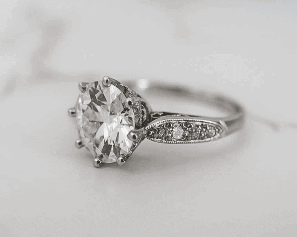Untitled design(2)(1) Art deco diamond solitaire 2.05ct platinum for sale in Leeds, Yorkshire