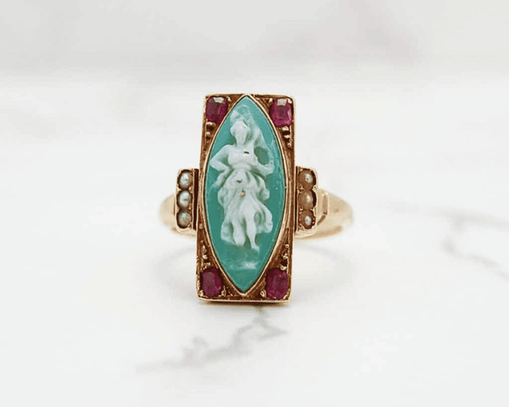Untitled design(9)(1) Victorian gold panel ring with navette detail, antique rings for sale