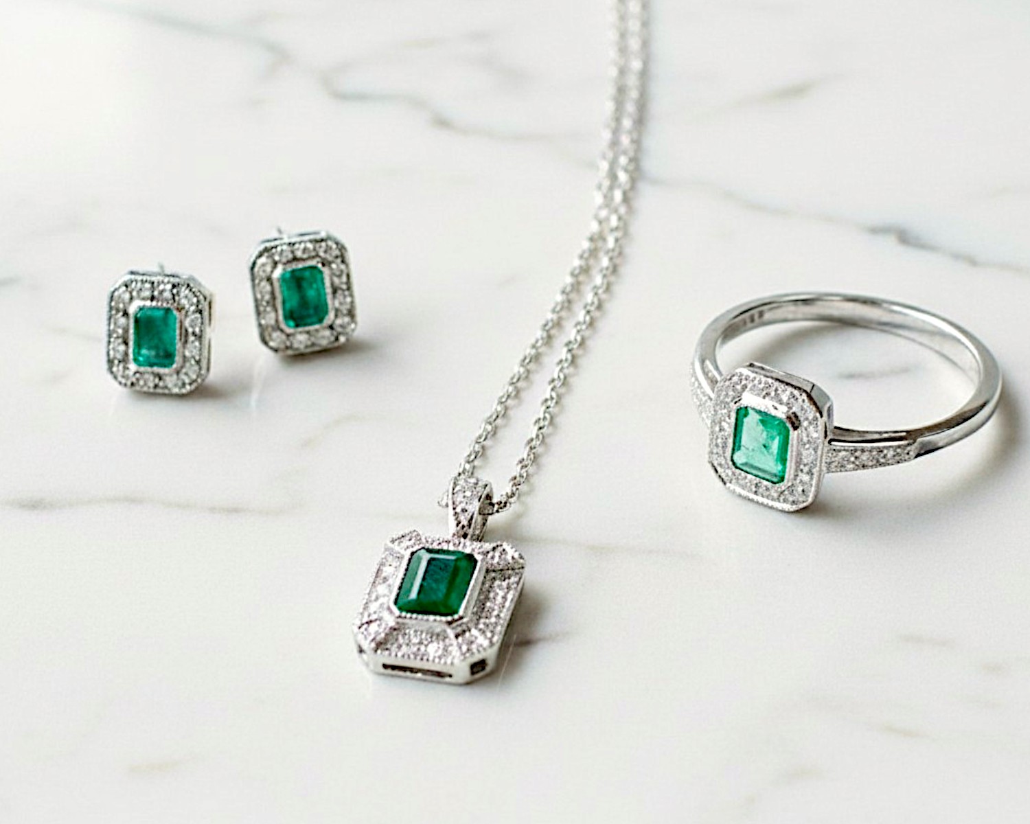 emerald flatlay