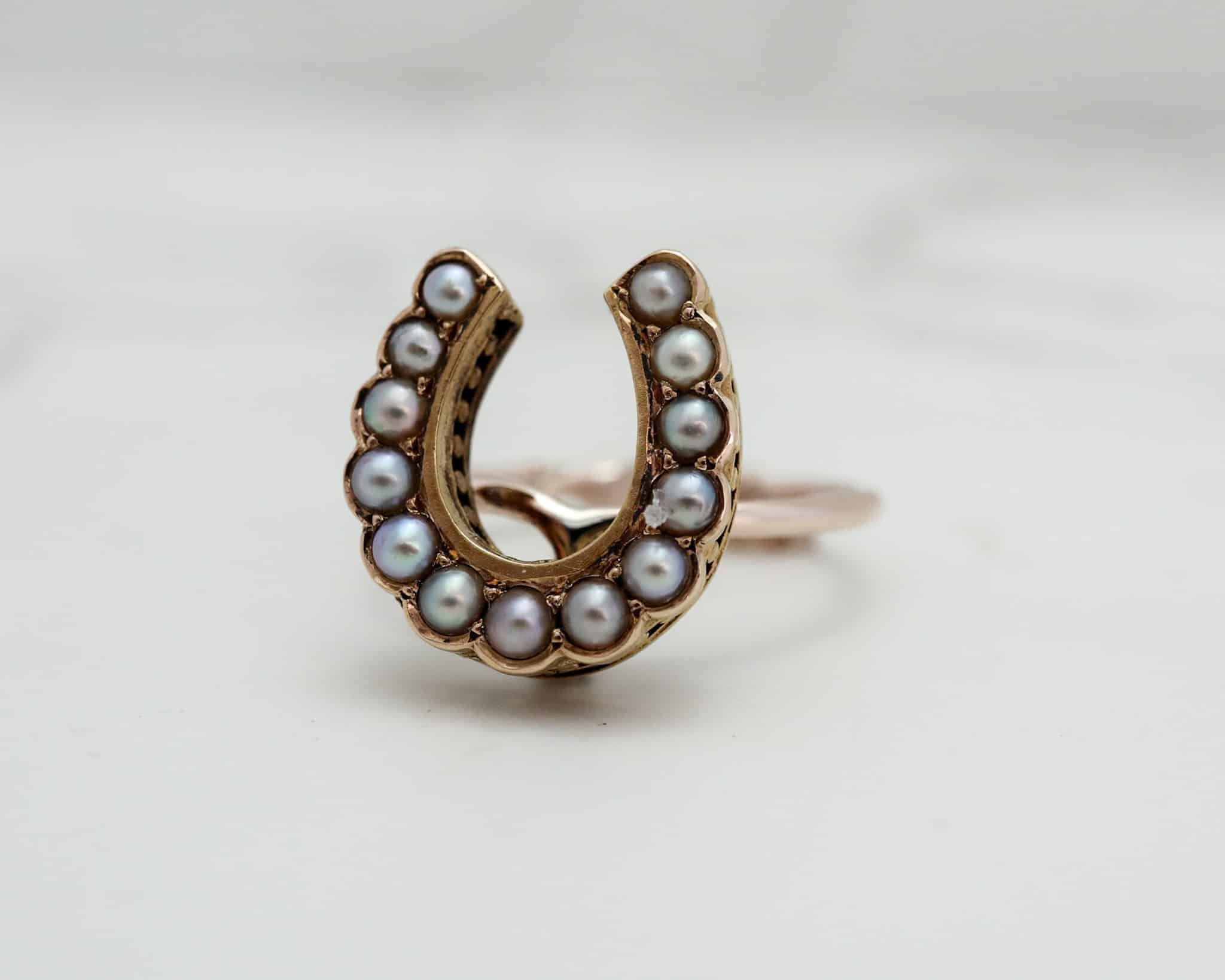 Horse Shoe Ring 9ct Gold main image 1