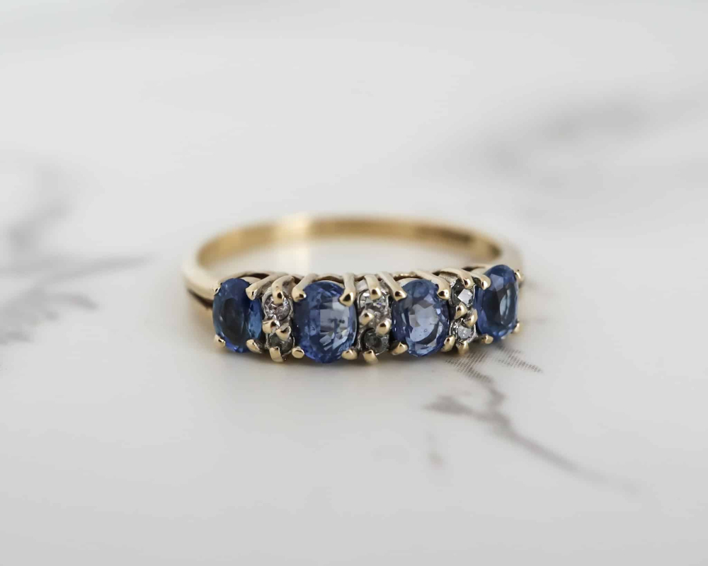 sapphire-stacking-ring-3.jpg vintage sapphire stacking ring for sale in Leeds