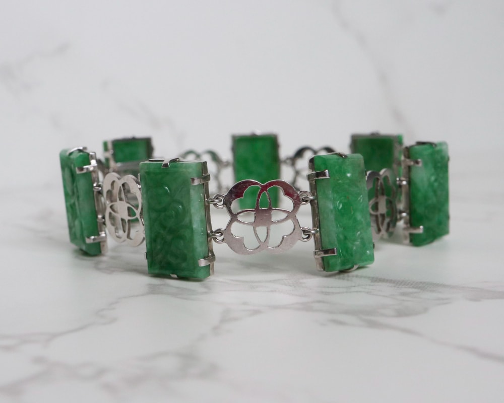 Antique Jade Bracelet for Sale | AC Silver