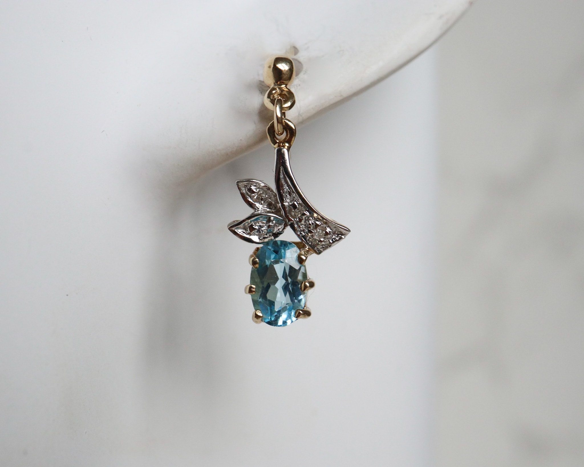 blue topaz vintage earrings 2