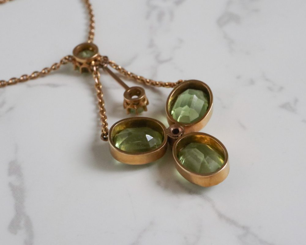 Antique 15k Peridot & Pearl Négligée Necklace, August Birthstone, Appraisal  Included - Etsy Israel