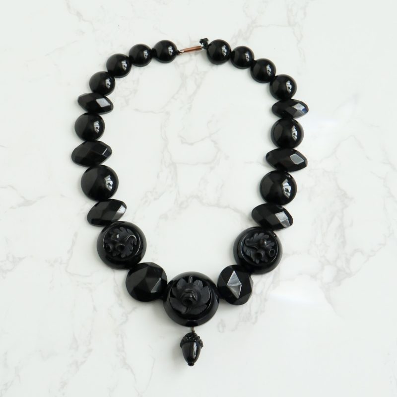 Antique Whitby Jet choker necklace for sale in Leeds, Yorkshire