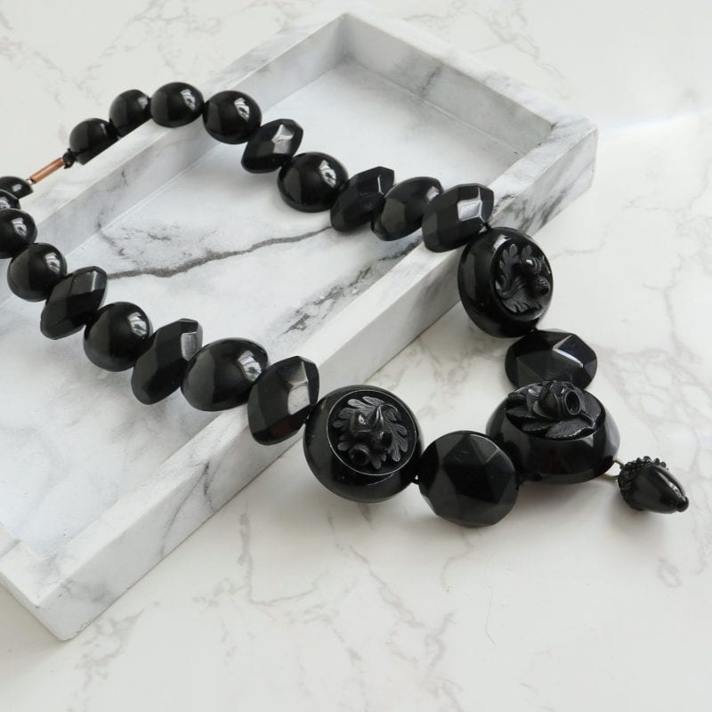 Antique Whitby Jet choker necklace for sale in Leeds, Yorkshire