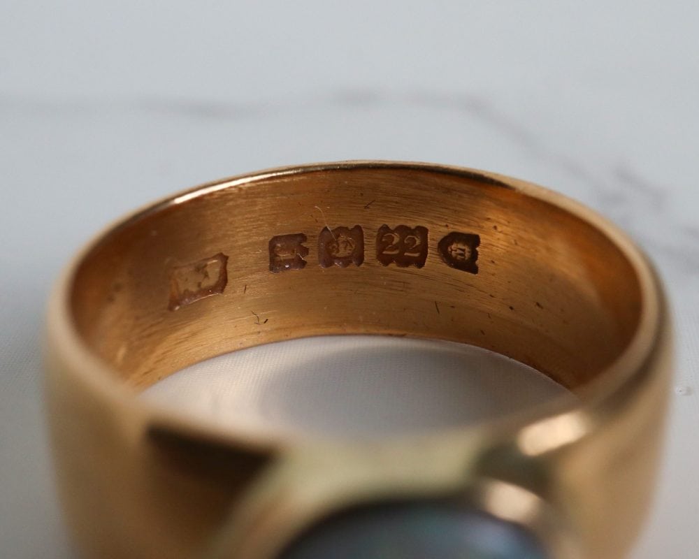 Antique opal and 22ct gold ring dated London 1912 for sale in Leeds