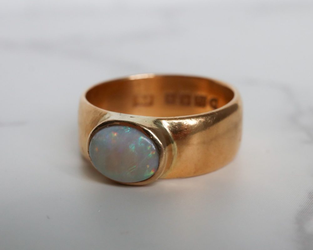 Antique opal and 22ct gold ring dated London 1912 for sale in Leeds