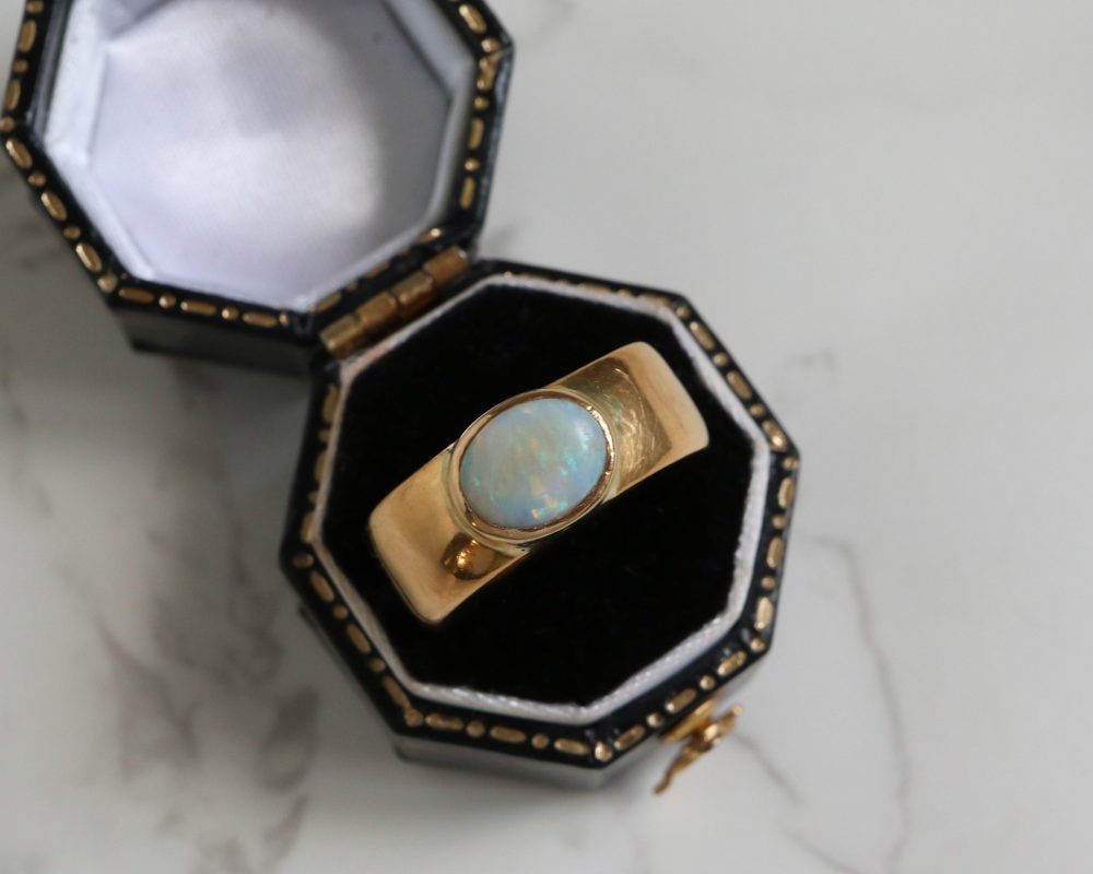 Antique opal and 22ct gold ring dated London 1912 for sale in Leeds