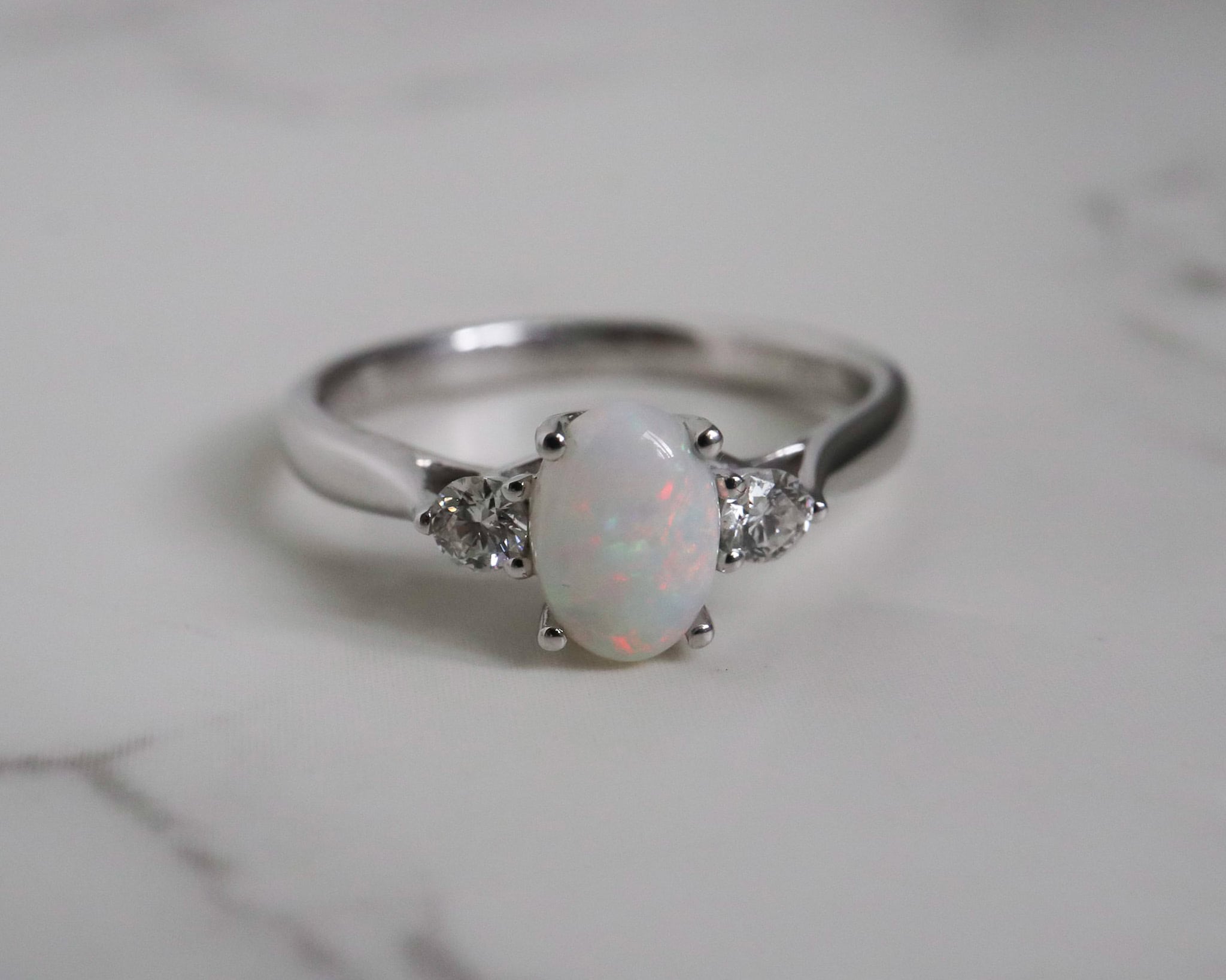 Vintage style opal and diamond ring for sale in Leeds, Yorkshire