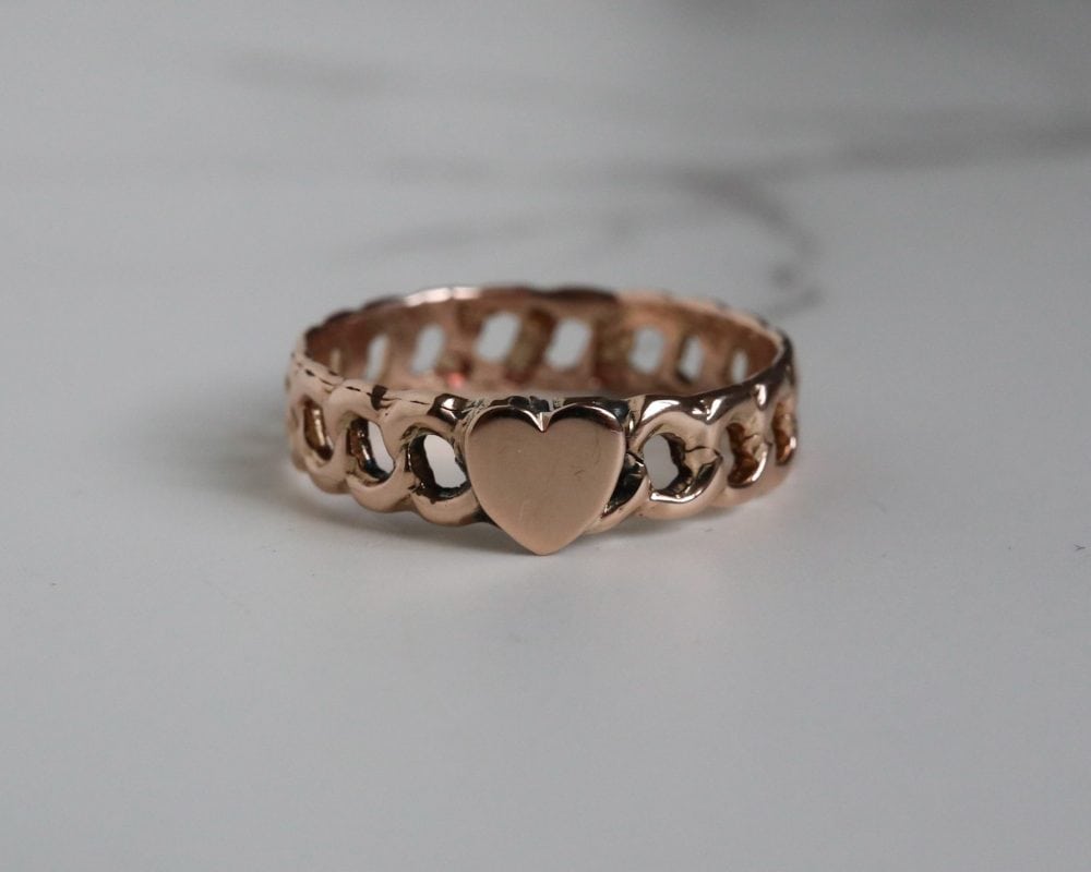 IMG_4818 Victorian 9ct gold heart ring dated 1897 for sale in Leeds, Yorkshire