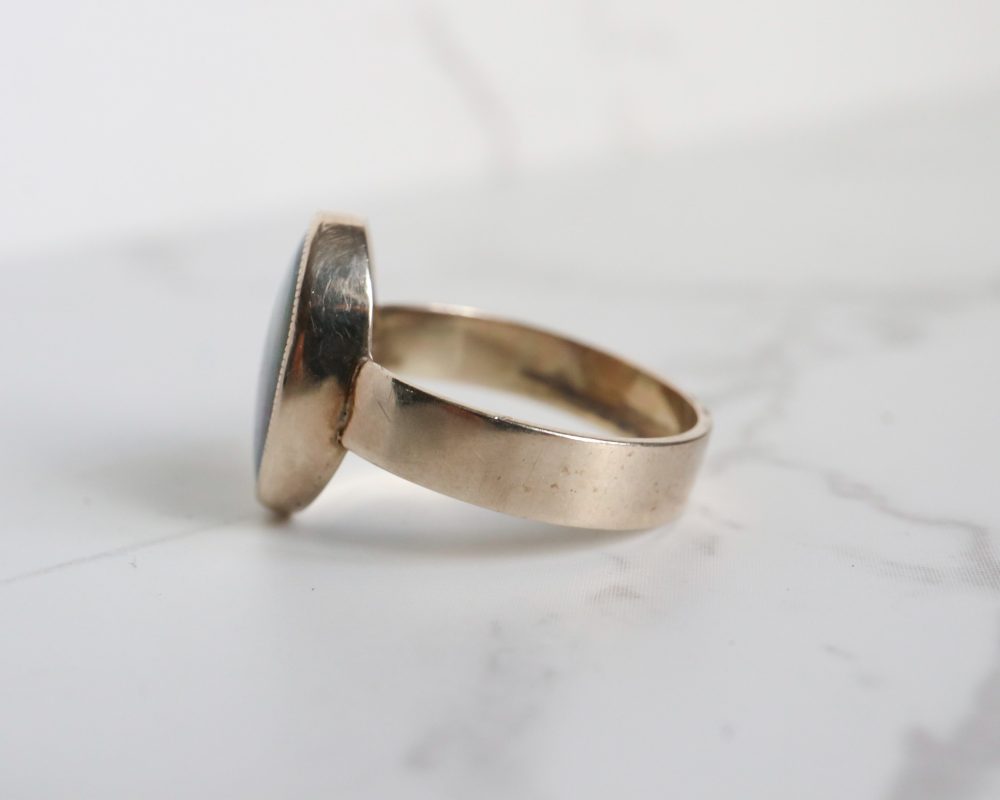 Antique opal ring in 9ct gold circa 1920s for sale in Leeds, Yorkshire