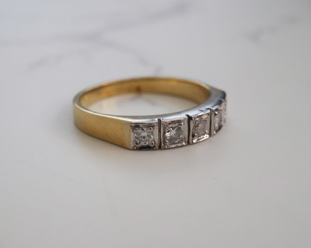 Vintage five stone channel set diamond ring for sale in Leeds, Yorkshire