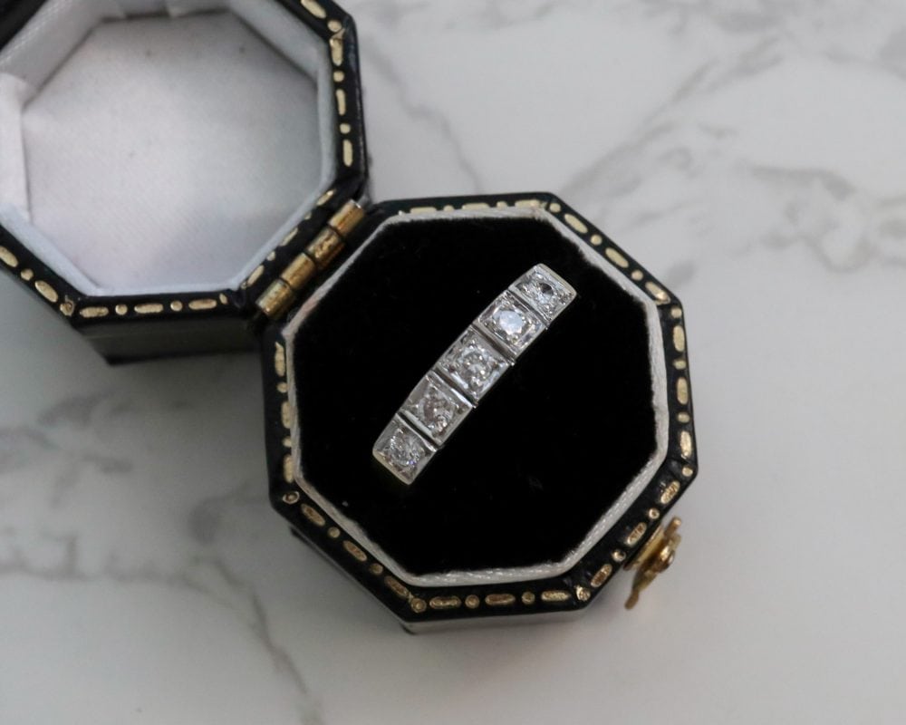 Vintage five stone channel set diamond ring for sale in Leeds, Yorkshire
