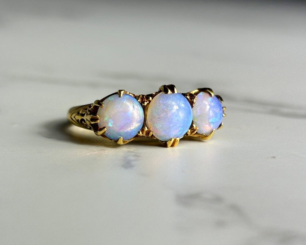 vintage opal three stone ring for sale in Leeds