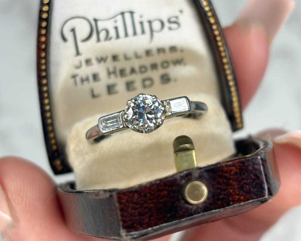 Art Deco diamond enagagement ring approx 1ct for sale in Leeds, Yorkshire