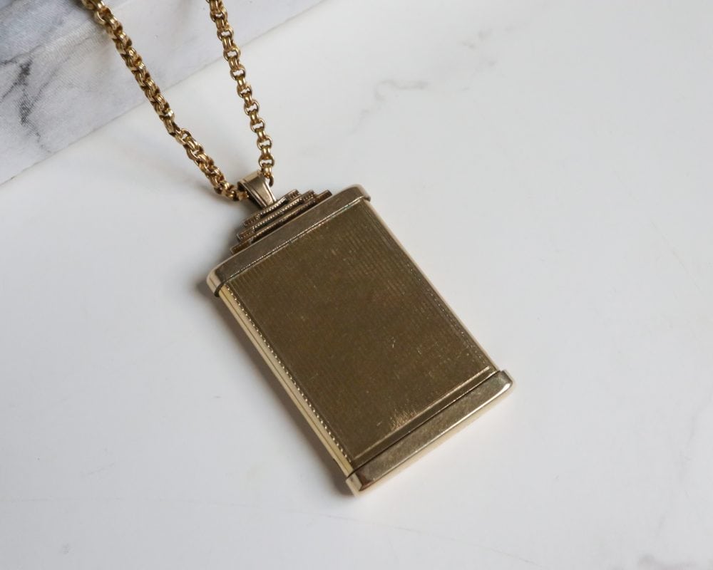 Antique Art Deco locket and 9ct gold chain for sale in Leeds, Yorkshire