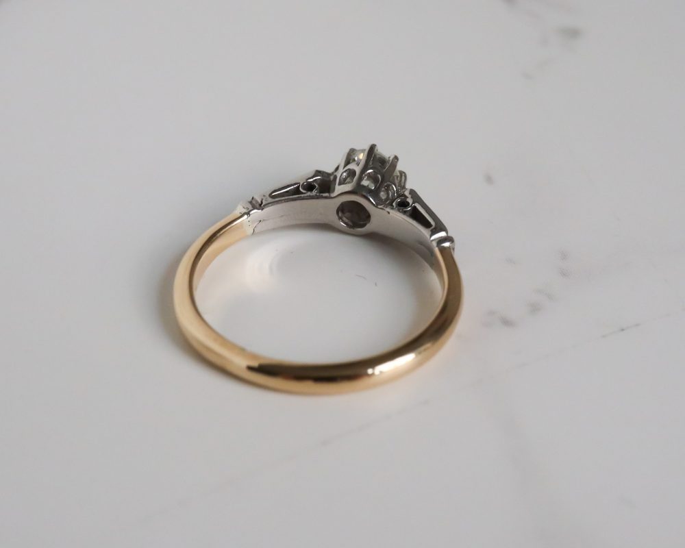 Art Deco diamond solitaire ring approx 0.30ct diamond for sale in Leeds, Yorkshire