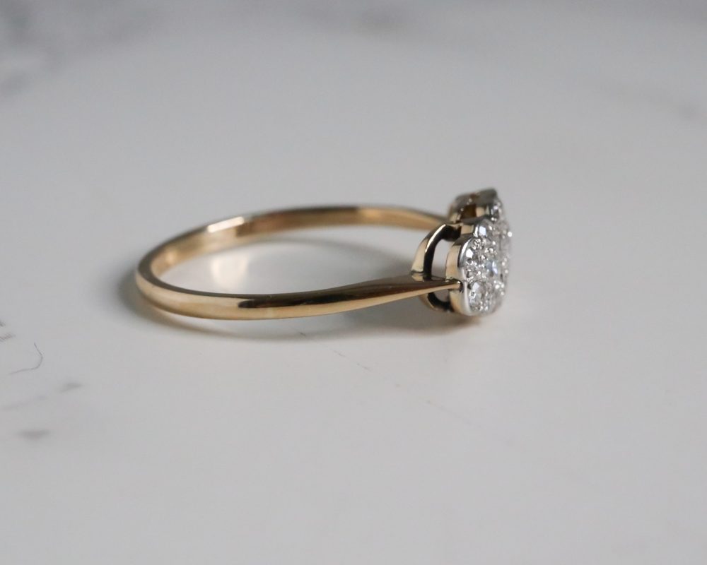 Art Deco diamond cluster ring for sale in Leeds, Yorkshire