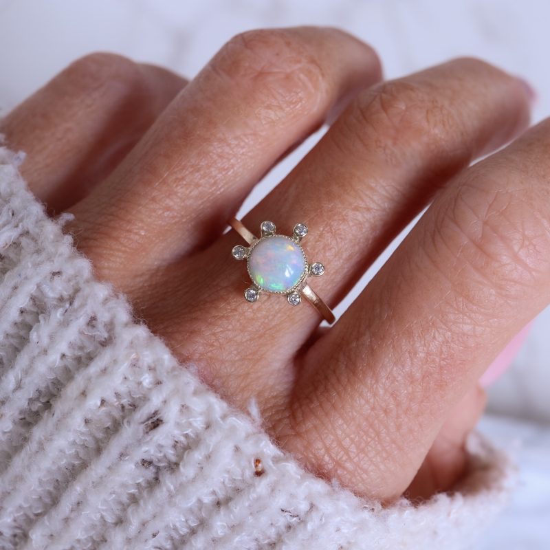 Antique opal and diamond ring for sale in Leeds, Yorkshire