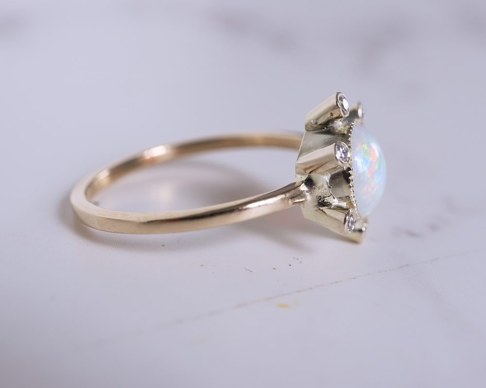 Antique opal and diamond ring for sale in Leeds, Yorkshire