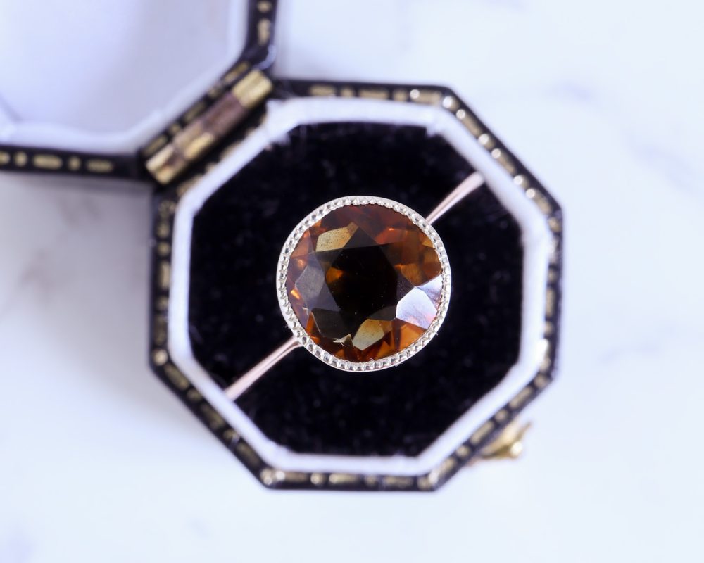 Antique Edwardian citrine ring for sale in Leeds, Yorkshire
