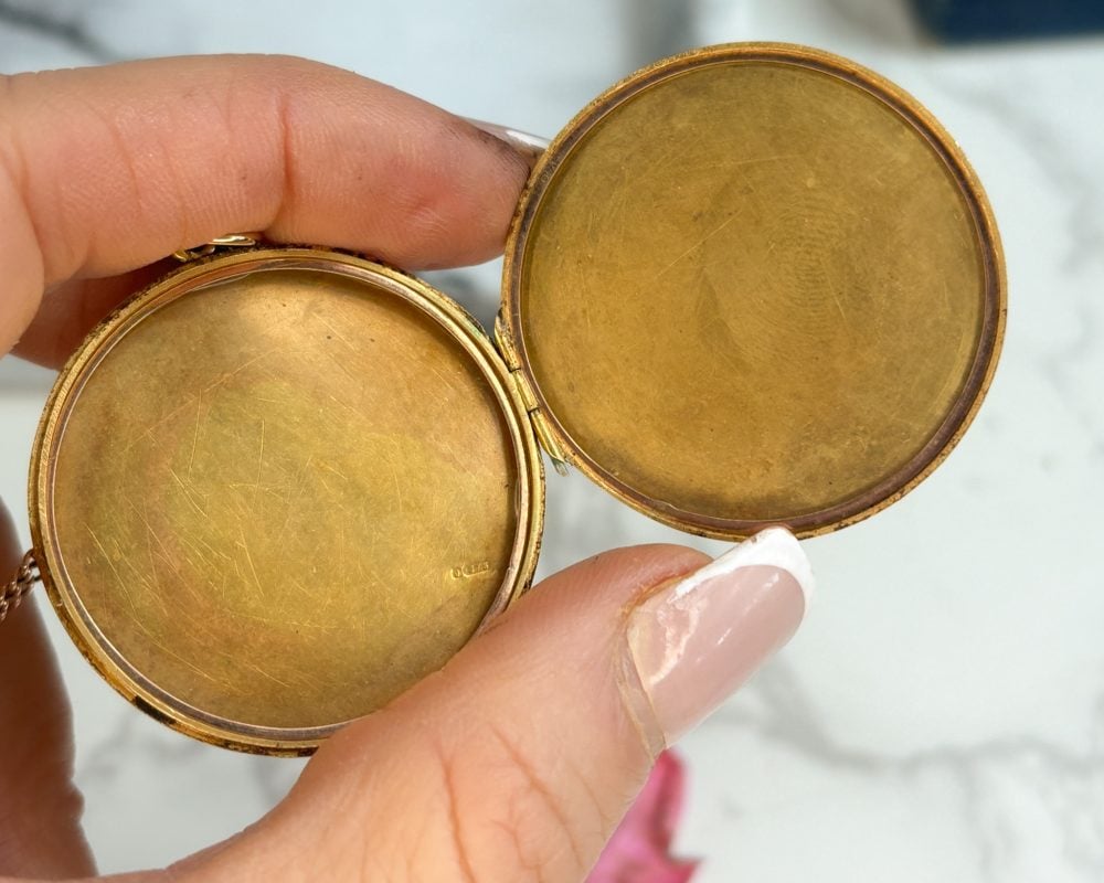 Antique 9ct rose gold locket and chain for sale in Leeds, Yorkshire