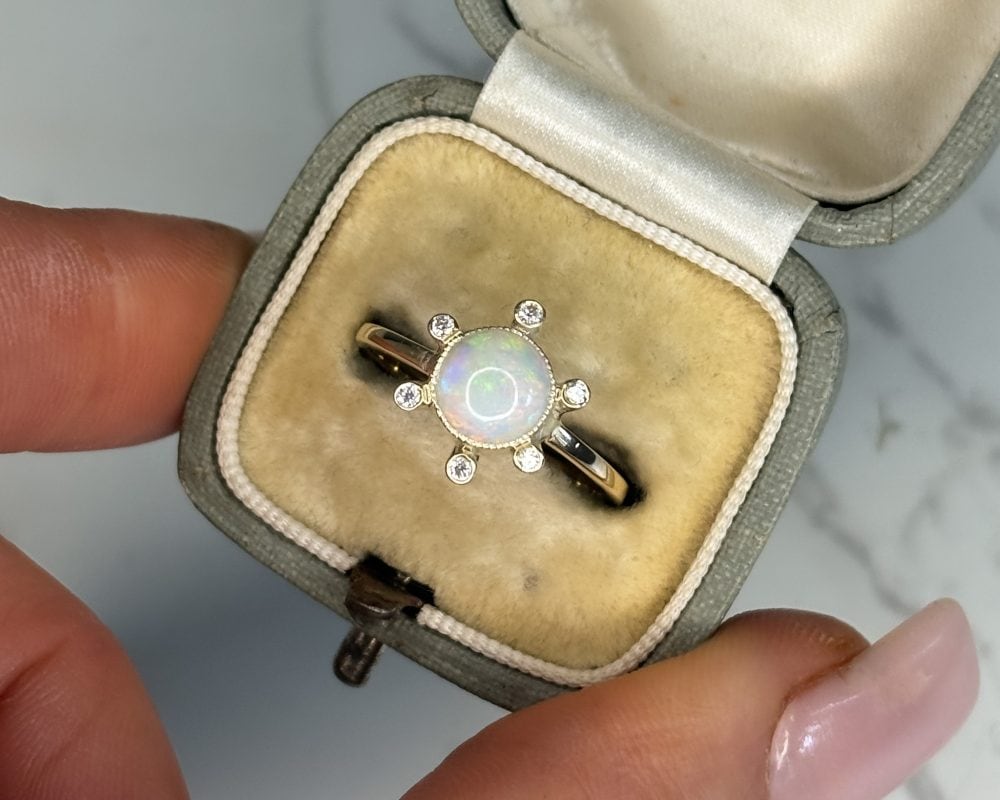 Antique opal and diamond ring for sale in Leeds, Yorkshire