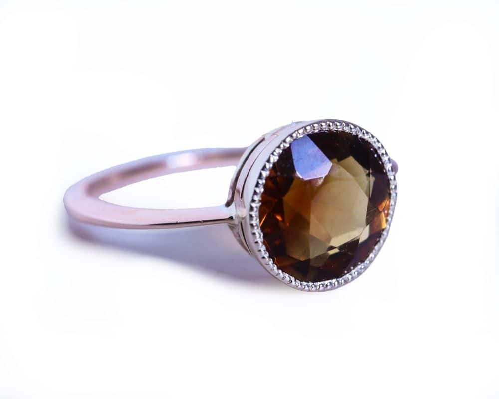Antique Edwardian citrine ring for sale in Leeds, Yorkshire