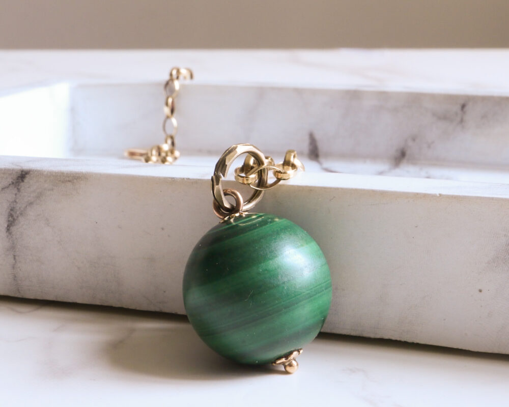 Georgian malachite pendant for sale in Leeds, Yorkshire