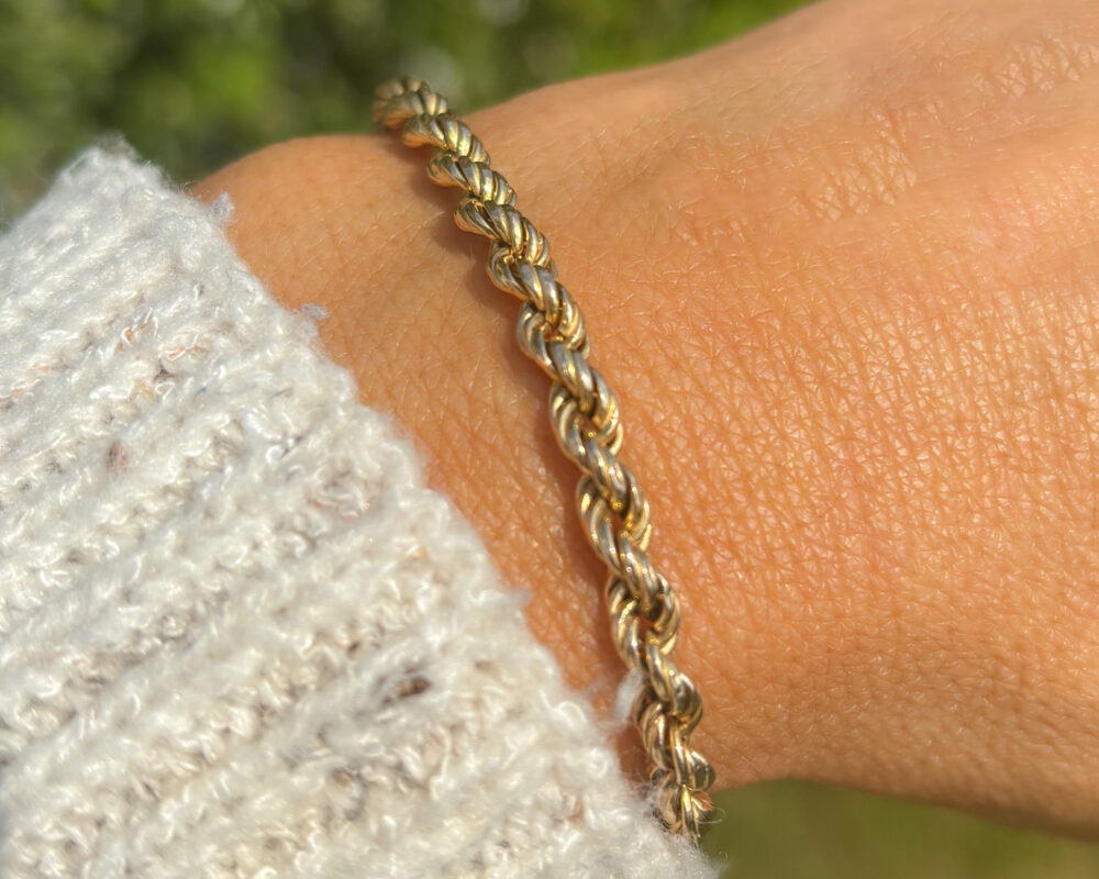 Vintage 14ct rope bracelet for sale in Leeds, Yorkshire