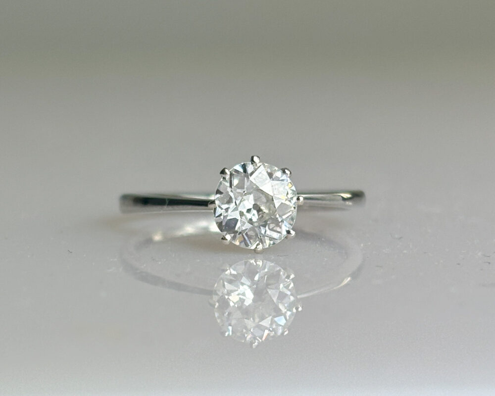 antique 1930s diamond solitaire ring 0.9ct for sale in Leeds, Yorkshire