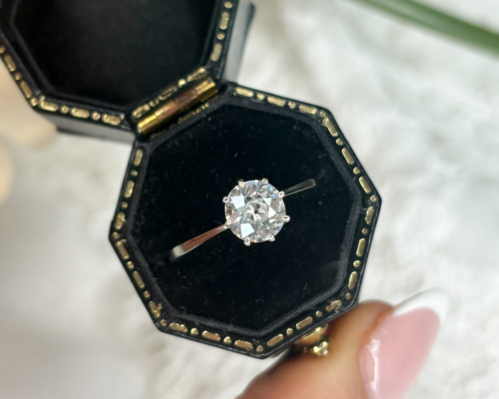 antique 1930s diamond solitaire ring 0.9ct for sale in Leeds, Yorkshire