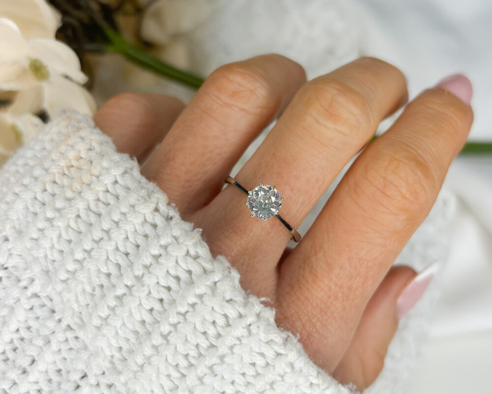 antique 1930s diamond solitaire ring 0.9ct for sale in Leeds, Yorkshire