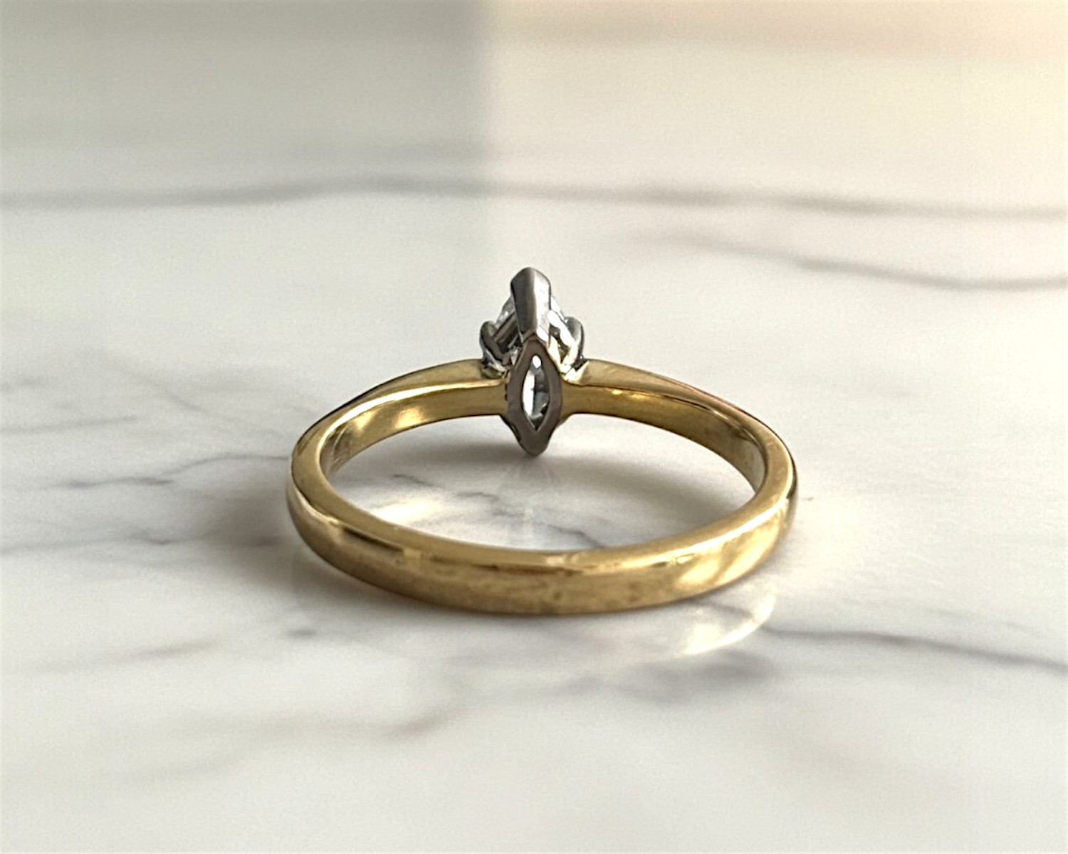 marquise cut diamond rear