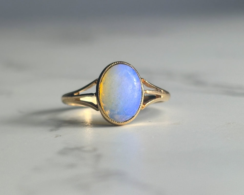 antique 18ct gold opal ring dated 1894 for sale in Leeds