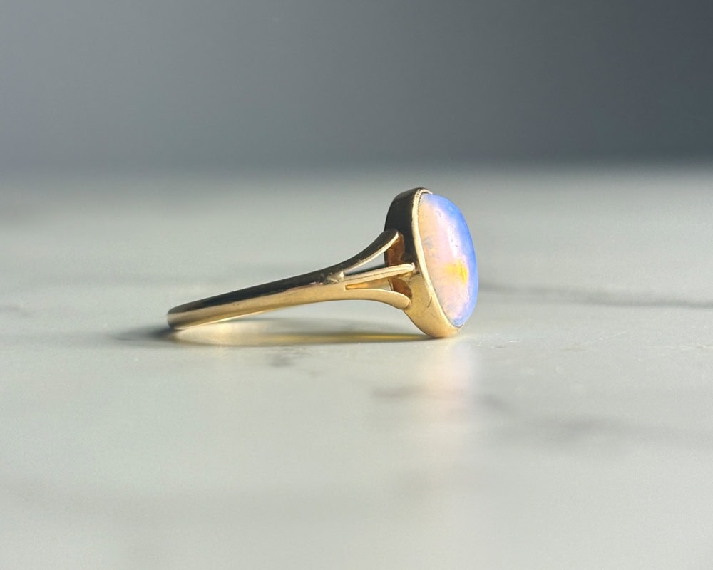 antique 18ct gold opal ring dated 1894 for sale in Leeds