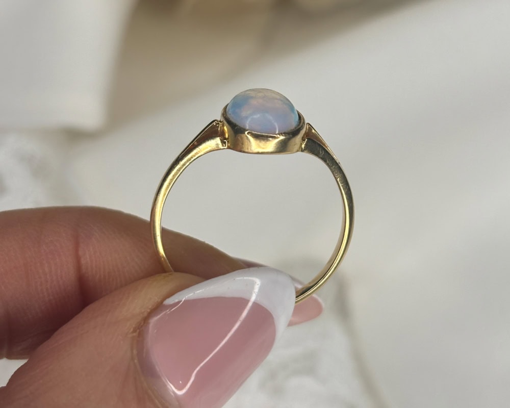 antique 18ct gold opal ring dated 1894 for sale in Leeds