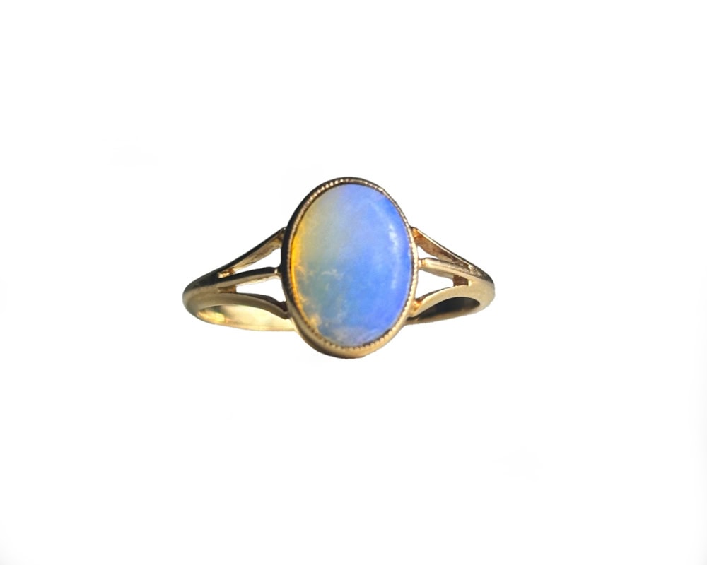 antique 18ct gold opal ring dated 1894 for sale in Leeds