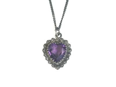 Charles Horner silver and amethyst pendant dated Chester 1899 for sale in Leeds
