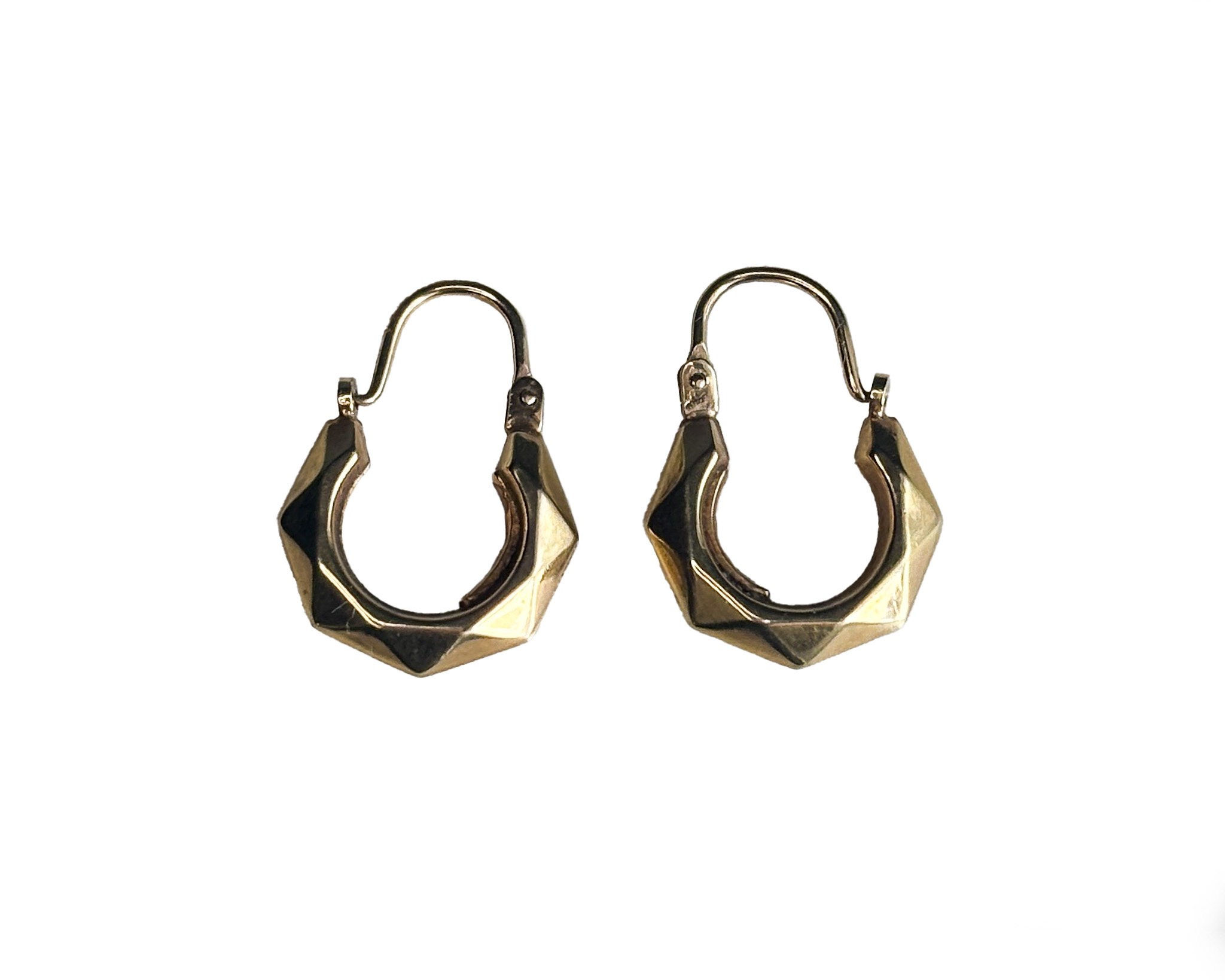 vintage 9ct yellow gold hoop earrings for sale
