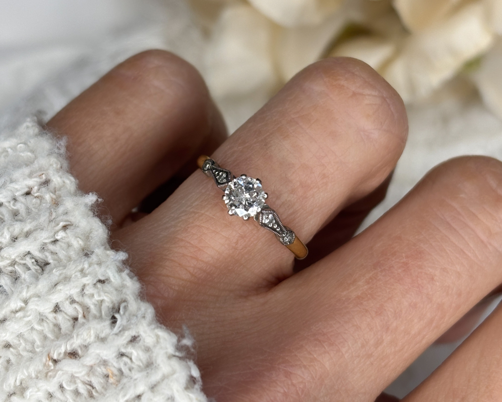 art deco diamond ring approx 0.3ct for sale in Leeds, Yorkshire