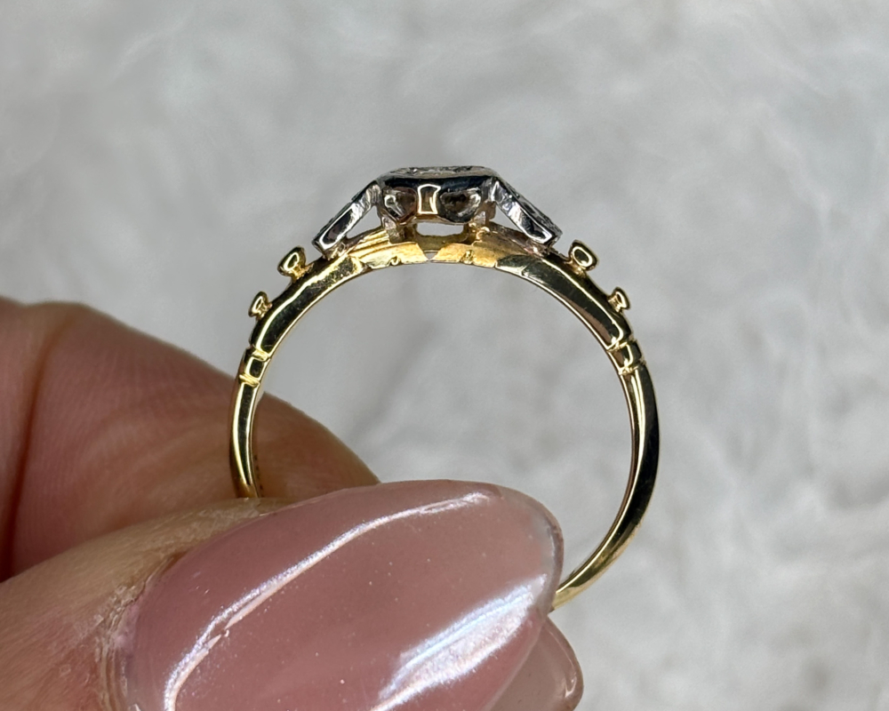 antique 1930s diamond heart ring for sale