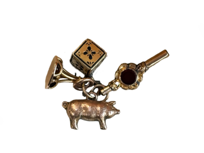 antique Victorian charm and fob collection for sale