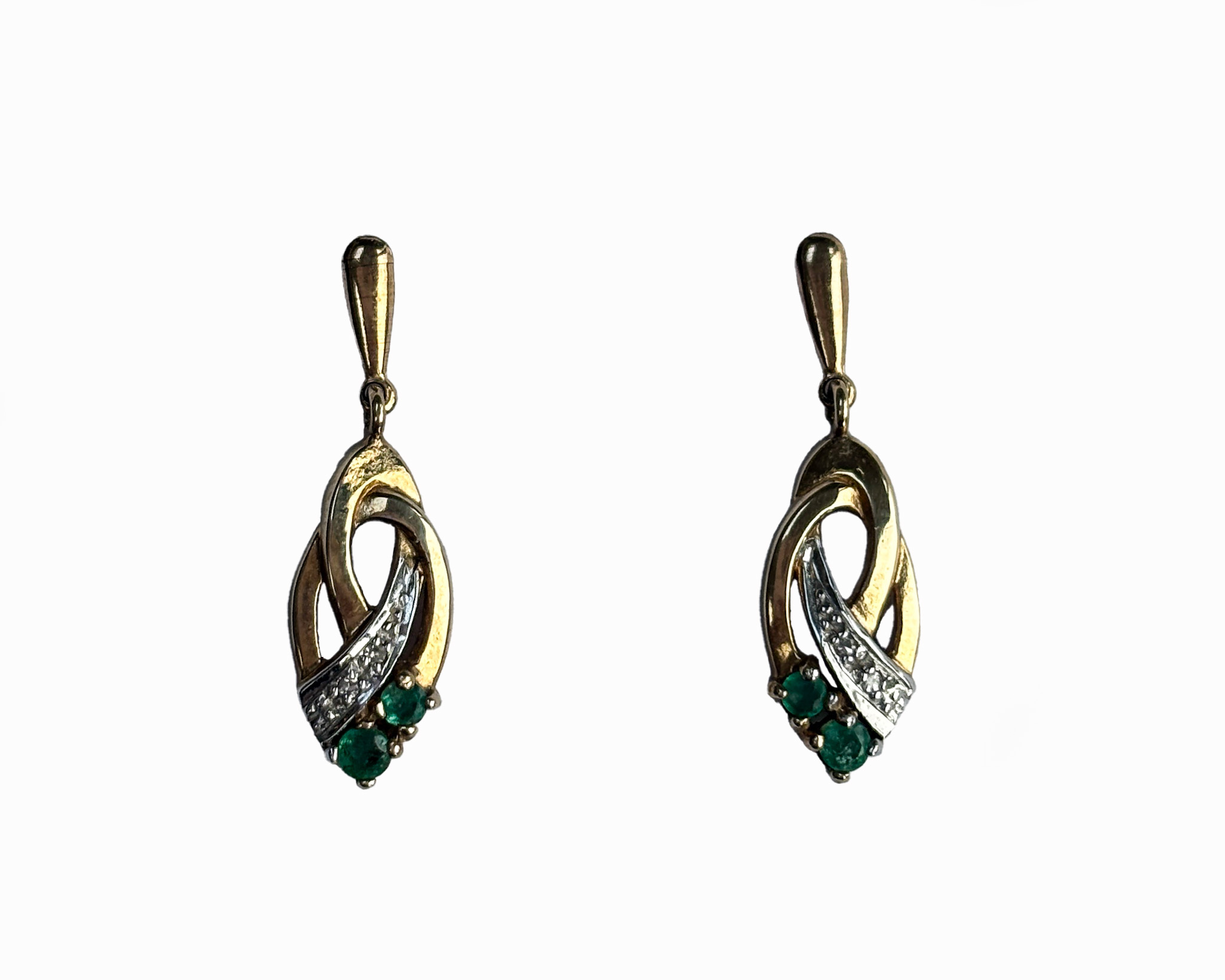 emerald drop earrings