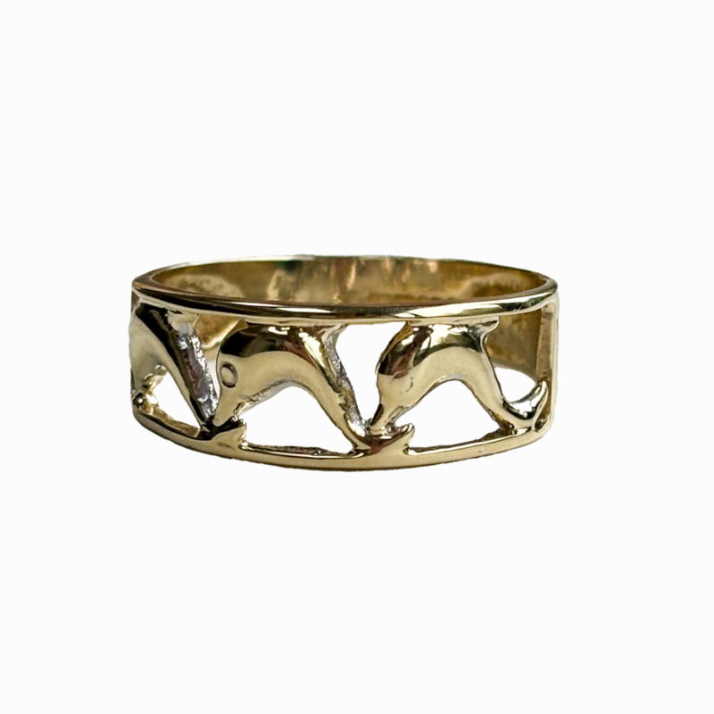 vintage 1990s 9ct gold dolphin ring for sale in Leeds, Yorkshire