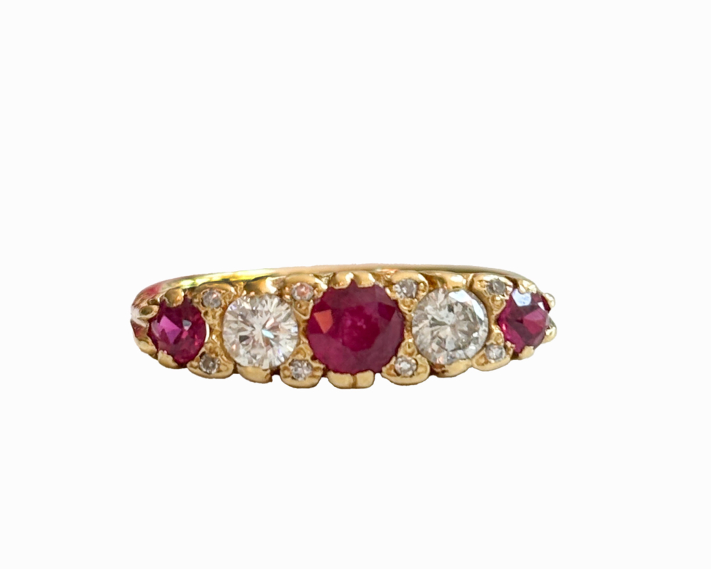 vintage ruby and diamond gypsy ring for sale in Leeds, Yorkshire