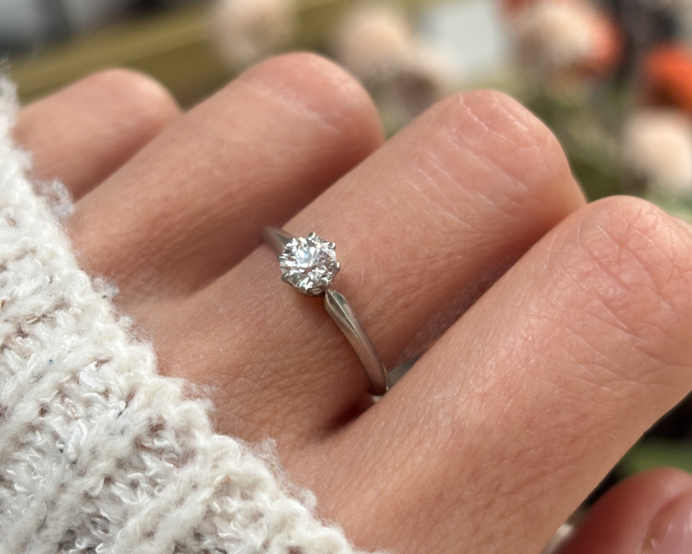 1930s Old Cut Diamond Solitaire Ring Aladdins Cave Jewellery