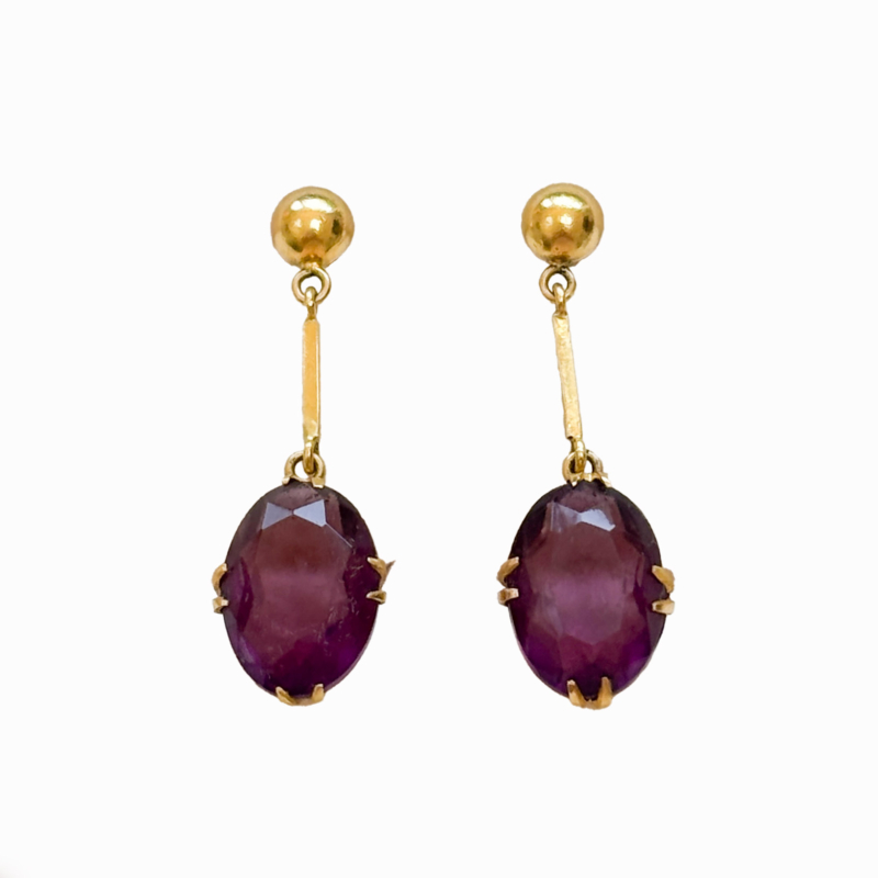 victorian antique drop earrings, 18ct gold for sale in Leeds UK